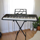 Premium 61-Key Piano Keyboard w/ Stand ā , Speakers, LCD Display