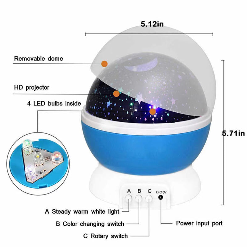 Night light projector 360 degree - JustRight deals New zealand