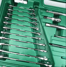 Mechanic Tool Kit 121pc – 1/2”, 3/8”, 1/4” Drive Ratchets + Sockets & Spanners | JustRightDeals NZ - JustRight deals New Zealand 