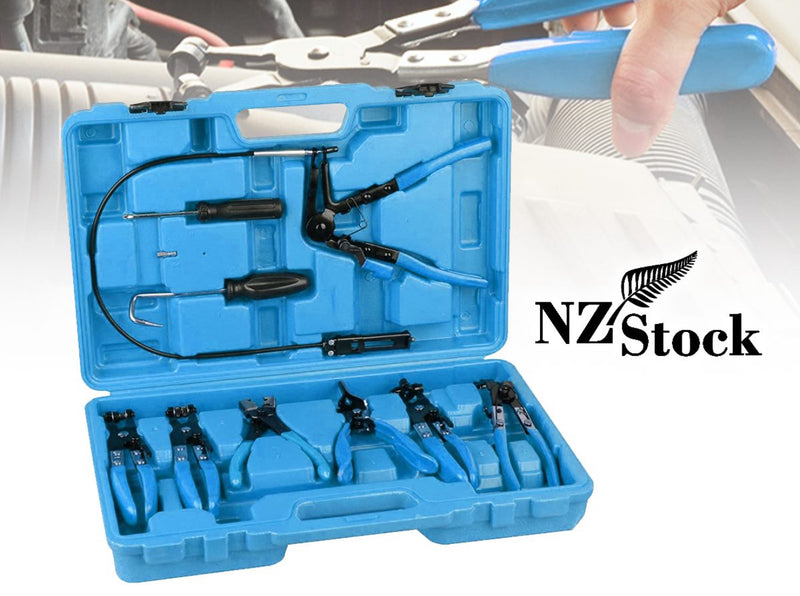 Flexible Hose Clamp Pliers 9PCS Set – Automotive Tool Kit | NZ Stock & Overnight Delivery