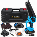 KiwiPro 8” Brushless Cordless Chainsaw – 21V Mini Chainsaw, 2 Batteries, 2 Chains & Case | NZ Stock | Overnight Delivery | Afterpay