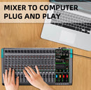 16 Channel Professional Audio Mixer – Bluetooth, 256 DSP Effects, 48V Phantom Power, USB & 7-Band EQ | NZ Stock | Overnight Delivery