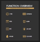 Men’s Waterproof Digital Sports Watch – Dual Time LED Chronograph Alarm | NZ Stock Overnight Delivery | Afterpay & Zip Pay - JustRight deals New Zealand 