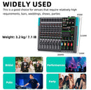 8 Channel Professional Audio Mixer – Bluetooth, 256 DSP Effects, 48V Phantom Power, USB & 7-Band EQ | NZ Stock | Overnight Delivery | Afterpay