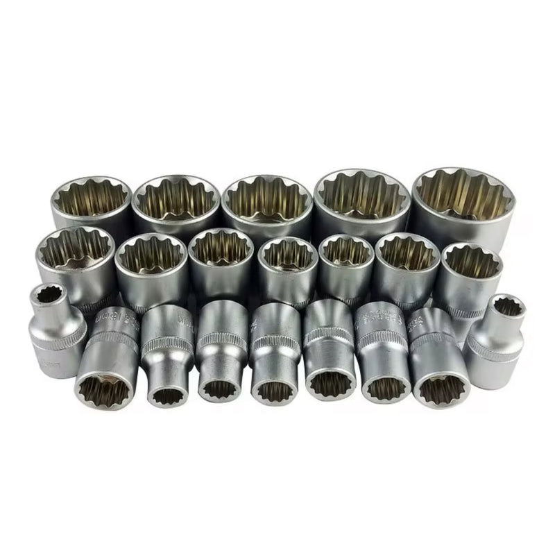 19PCS 1/2” Drive CR-V Spline Socket Set (8–32mm) – Heavy-Duty Gear Lock | NZ Stock | Overnight Delivery | Afterpay & Zip Pay