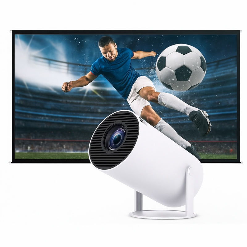 4K Smart Android Projector with 120” Screen – WiFi, 4000 Lumens | OVERNIGHT NZ Delivery