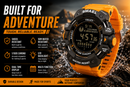 Premium Men’s 50M Tactical Sports Watch – Big Face Dual Display, LED Backlight | NZ Stock | Overnight Delivery | Afterpay & Zip Pay