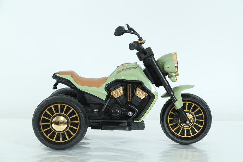 Green Ride-On Toy Bike – Lights, Music & MP3 | NZ Stock, Overnight Delivery | Justrightdeals