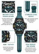 Men’s Sports Watch – Dual Display, LED Backlight, 30M Waterproof | NZ Stock | Overnight Delivery