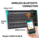16 Channel Professional Audio Mixer – Bluetooth, 256 DSP Effects, 48V Phantom Power, USB & 7-Band EQ | NZ Stock | Overnight Delivery
