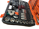 Mechanic Tool Kit 121pc – 1/2”, 3/8”, 1/4” Drive Ratchets + Sockets & Spanners | JustRightDeals NZ - JustRight deals New Zealand 