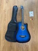 Blue Acoustic Guitar Set with Bag, Strings & Picks | NZ Stock - JustRightDeals