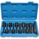 10pc Spline Bit Set – M5 to M18, 1/2” Drive Impact Hex Bits | NZ Stock