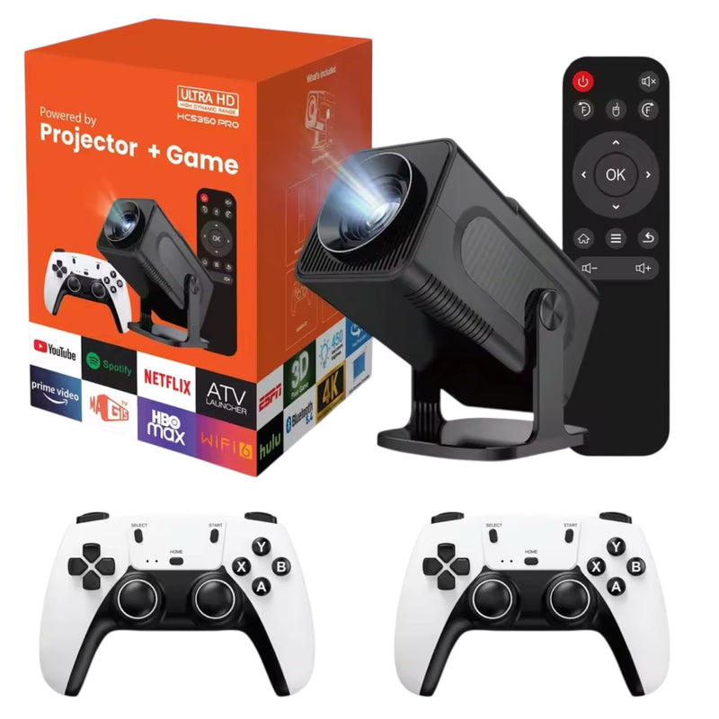 Smart Projector + 30,000 Games Console Combo – Android 11, WiFi6, 4K Support | NZ Stock | Overnight Delivery | Afterpay Zip Pay