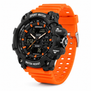 Men’s Orange Tactical Sports Watch Dual Display Digital Analog 50M Waterproof Military Watch | Overnight Delivery | Afterpay & Zip Pay