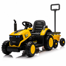 12V Kids Ride On Tractor with Trailer – Remote Control, LED Lights, Music & Leather Seat | NZ Stock | Overnight Delivery | Afterpay & Zip Pay - JustRight deals New Zealand 