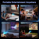 Smart Projector 4K HD LED Bluetooth Wifi HDMI Built in Speaker - JustRight deals New Zealand 