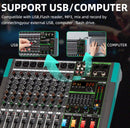 8 Channel Professional Audio Mixer – Bluetooth, 256 DSP Effects, 48V Phantom Power, USB & 7-Band EQ | NZ Stock | Overnight Delivery | Afterpay