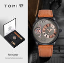 KiwiPro Luxury Men’s Fashion Watch – Open Gear Dial, Roman Numeral, Leather, Date Display, 2 Straps | NZ Stock | Overnight Delivery | Afterpay & Zip Pay