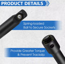 18pc Impact Extension, Adapter & Universal Joint Set – 1/4”, 3/8”, 1/2” Drive | CR-V Steel | NZ Stock & Overnight Delivery - JustRight deals New Zealand 