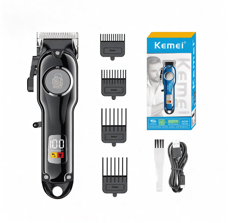 Professional Hair Clipper with LCD Display – Adjustable Blades,3Hrs Use time, USB Charging, 4 Guide Combs | NZ Stock | Overnight Delivery