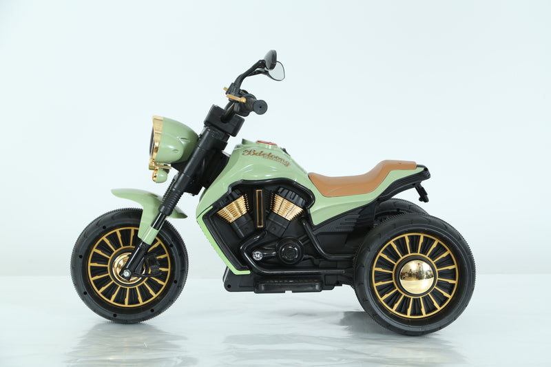 Green Ride-On Toy Bike – Lights, Music & MP3 | NZ Stock, Overnight Delivery | Justrightdeals