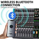 8 Channel Professional Audio Mixer – Bluetooth, 256 DSP Effects, 48V Phantom Power, USB & 7-Band EQ | NZ Stock | Overnight Delivery | Afterpay