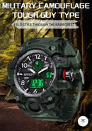 Men’s Digital Analog Sports Watch – Big Face , LED Backlight, 30M Waterproof | NZ Stock