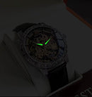 KiwiPro Luxury Vintage Skeleton Automatic Men’s Watch – Leather, Self-Winding Mechanical, Roman Numeral Dress Watch | NZ Stock | Overnight Delivery | Afterpay & Zip Pay