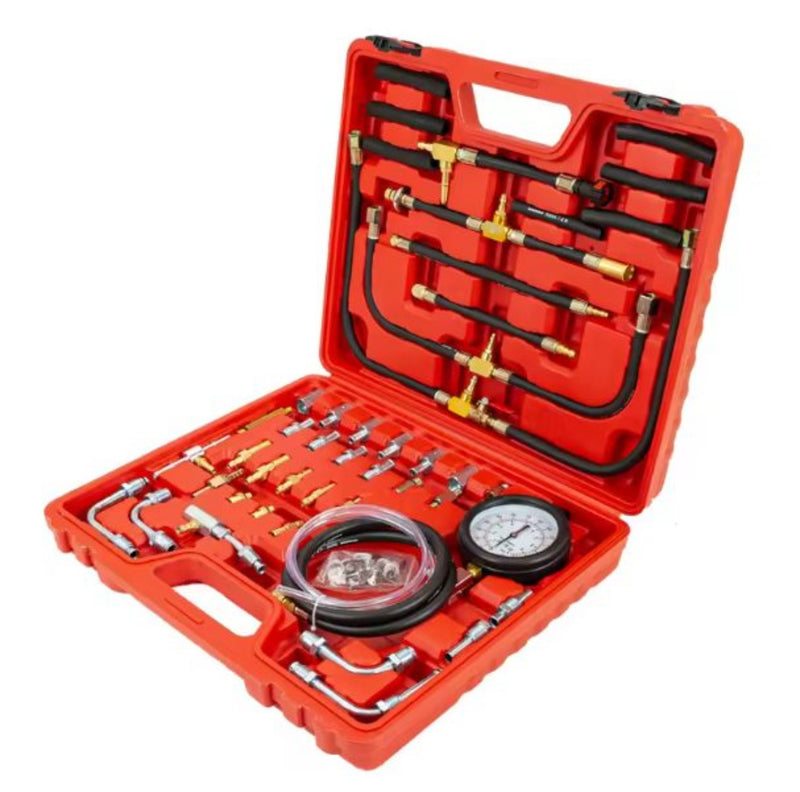 Manometer Fuel Injection Pressure Gauge Kit – 0-140 PSI with Adapters & Case