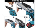 21V Cordless 6” Mini Chainsaw – High Speed Pruning Saw, 2 Batteries & Case | NZ Stock | Overnight Delivery | Afterpay & Zip Pay - JustRight deals New Zealand 