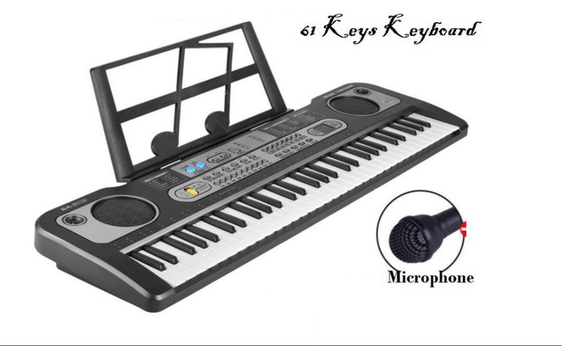 61 keys electric Piano keyboard with microphone and adapter - JustRight deals New Zealand 