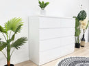 8 Drawer Chest of Drawers – White MDF Storage Cabinet 110cm | NZ Stock | Overnight Delivery | Afterpay & Zip Pay - JustRight deals New Zealand 