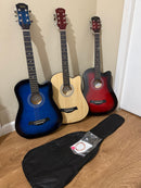 Blue Acoustic Guitar Set with Bag, Strings & Picks | NZ Stock - JustRightDeals