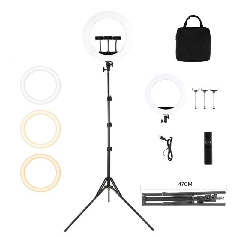 18-Inch LED Ring Light with 1.9M Tripod & Remote – Professional Dimmable Lighting | NZ Stock | Overnight Delivery