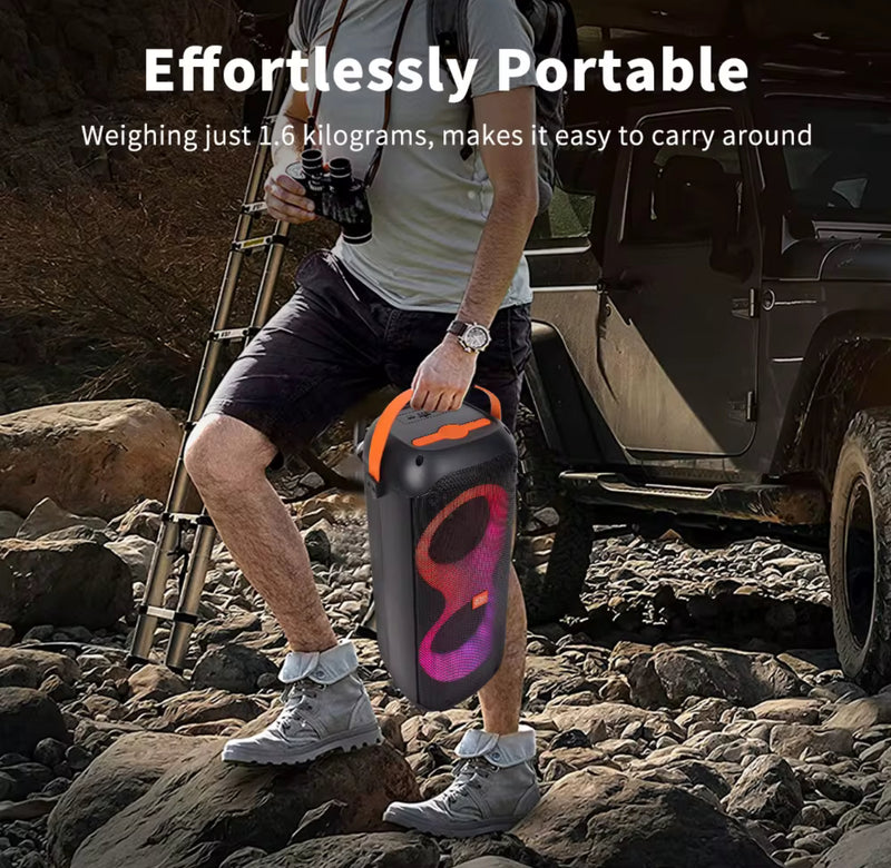 Portable Bluetooth Speaker with Microphone – RGB Lights, FM/USB/AUX/TWS | NZ Stock | Overnight Delivery | Afterpay & Zip Pay