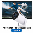 4K Smart Android Projector with 120” Screen – WiFi, 4000 Lumens | OVERNIGHT NZ Delivery