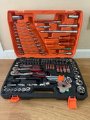 Mechanic Tool Kit 121pc – 1/2”, 3/8”, 1/4” Drive Ratchets + Sockets & Spanners | JustRightDeals NZ - JustRight deals New Zealand 