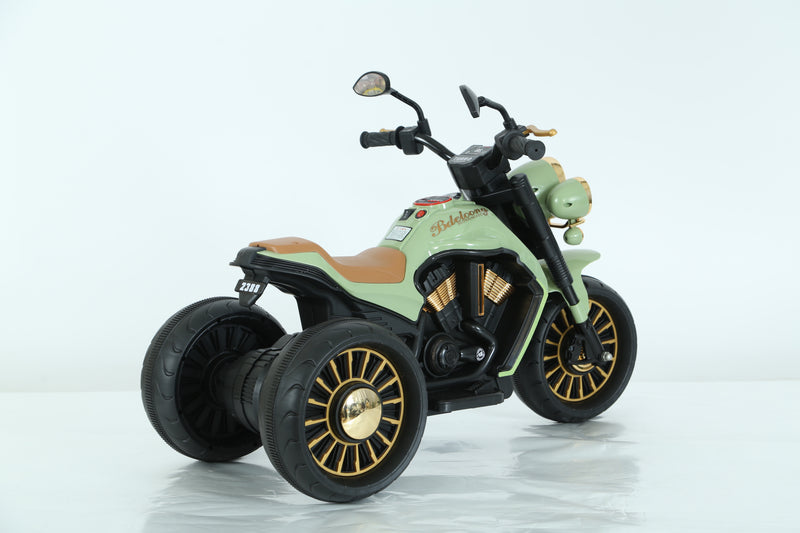 Green Ride-On Toy Bike – Lights, Music & MP3 | NZ Stock, Overnight Delivery | Justrightdeals