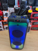 Dual 10” Bluetooth Party Speaker with 2 Wireless Mics – 80W Power, LED Lights, TWS, NZ Stock | Overnight Delivery | Afterpay Zip Pay - JustRight deals New Zealand 