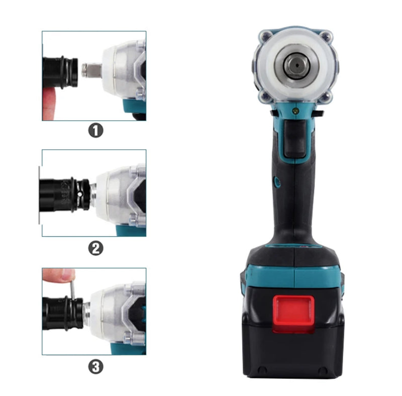 Cordless Impact Wrench | Rechargeable Wrench nz-Justrightdeals