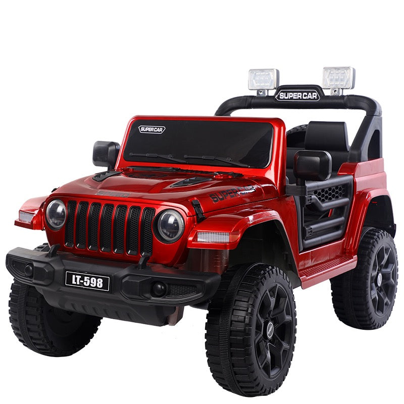Red 12V Electric Ride-On Jeep dual motor – Music, USB, Remote Control | NZ Stock, Overnight Delivery | Justrightdeals
