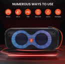 Portable Bluetooth Speaker with Microphone – RGB Lights, FM/USB/AUX/TWS | NZ Stock | Overnight Delivery | Afterpay & Zip Pay