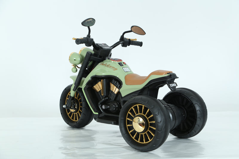 Green Ride-On Toy Bike – Lights, Music & MP3 | NZ Stock, Overnight Delivery | Justrightdeals