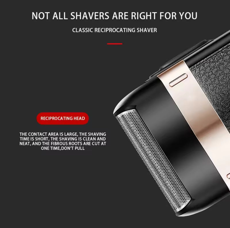 Rechargeable Electric Shaver – Wet & Dry Dual Blade System | USB Charging | NZ Stock & Overnight Delivery