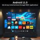 Smart HD 4K Projector with 120-Inch Screen – Cinema, WiFi, Bluetooth, Portable