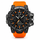 Men’s Orange Tactical Sports Watch Dual Display Digital Analog 50M Waterproof Military Watch | Overnight Delivery | Afterpay & Zip Pay
