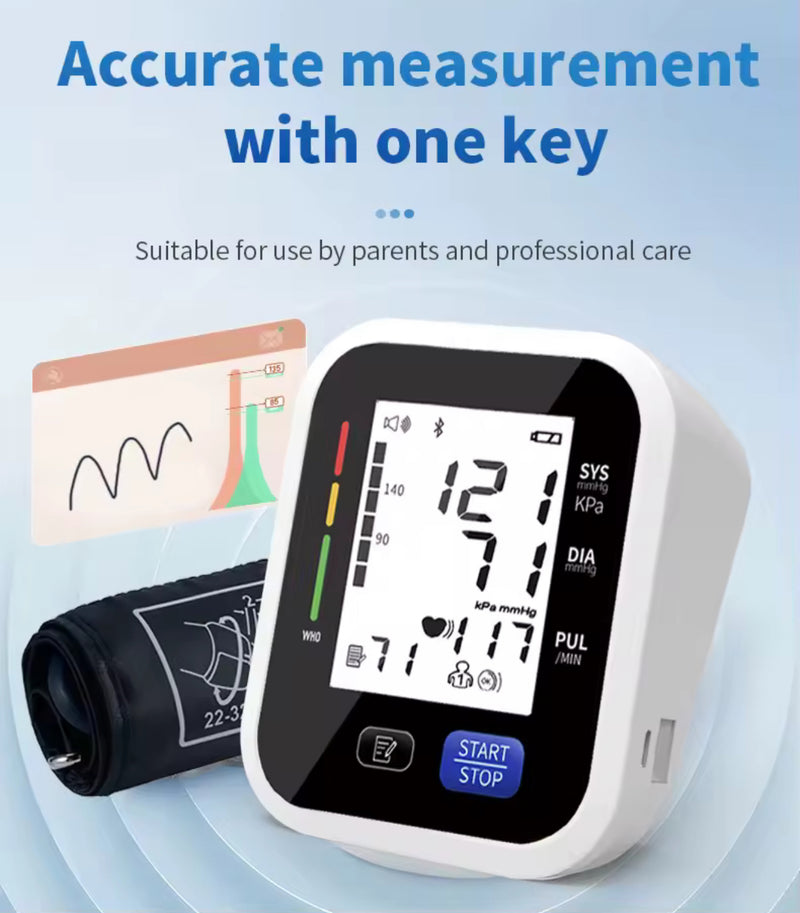Digital LCD Blood Pressure Monitor – Upper Arm Automatic with WHO Indicator | NZ Stock & Overnight Delivery