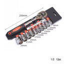 1/2” Ratchet Wrench Socket Set – 12-Piece | Chrome Vanadium Steel | NZ Stock | Overnight Delivery | Afterpay & Zip Pay