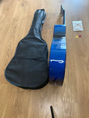 Blue Acoustic Guitar Set with Bag, Strings & Picks | NZ Stock - JustRightDeals